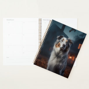 Agenda Pastor Australiano de Halloween Assustador