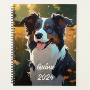 Agenda Pastor australiano personalizável