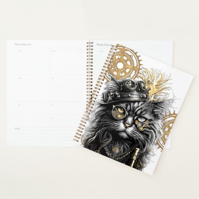 Agenda Patas Espirituosas O Gato Steampunk Funky  (Exibição)