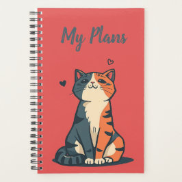 Agenda Patas Parentes | Amante de Gatos | Vermelho Coral