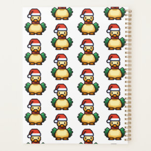 Agenda Pato de Natal bonito em Santa Chapéu Pixel