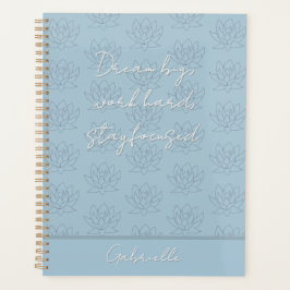 Agenda Pato Elegante Ovo Floral Azul Sonho Grande