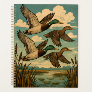 Agenda Patos-reais em Voo Arte de Vida Selvagem