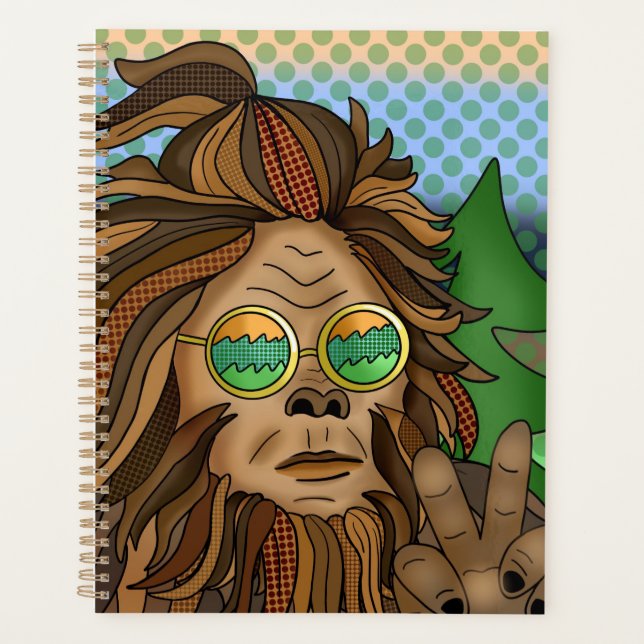 Agenda Pé-Grande Retroativo | Pop Art Sasquatch (Frente)