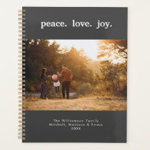 Peace Love Joy Holiday Christmas Family Photo