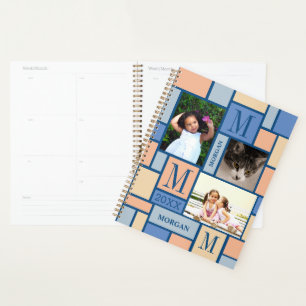 Agenda Peach Blue 6 Photo Chic School