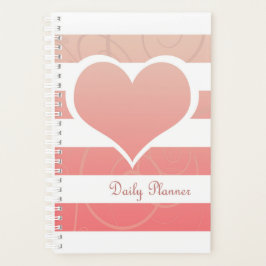 Agenda Peach Orange Pastel Heart