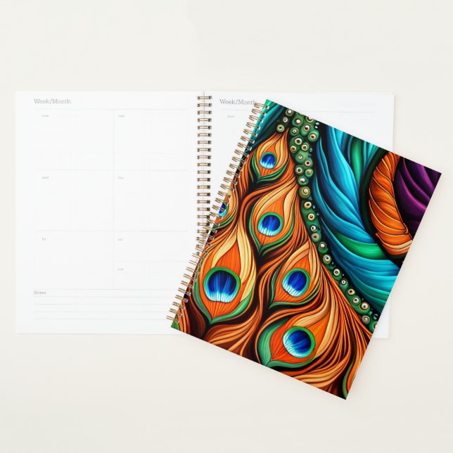 Agenda Peacock Swirl Planner (Exibição)