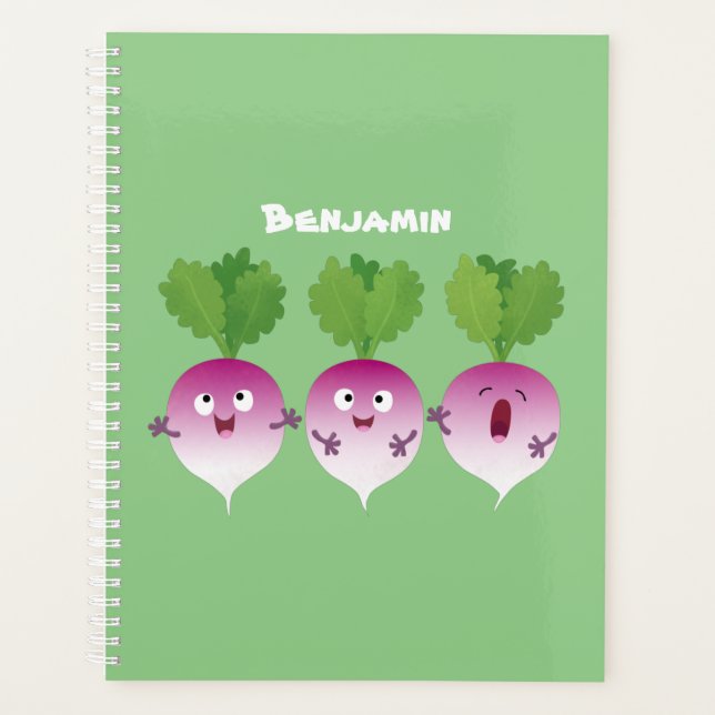 Agenda Pedra de desenho animada de verduras e legumes (Frente)