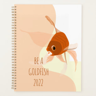 Agenda Peixe Dourado Simples Ilustração vetorial minimali