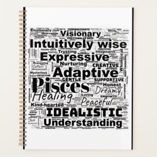 Agenda Peixes Word Cloud Zodiac Inspiração
