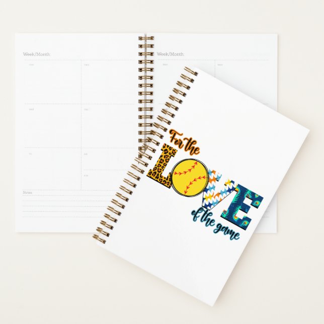Agenda Pelo Amor Do Jogo Softball Mãe Leopardo (Exibição)