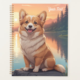 Agenda Pembroke Welsh Corgi pelo Lago