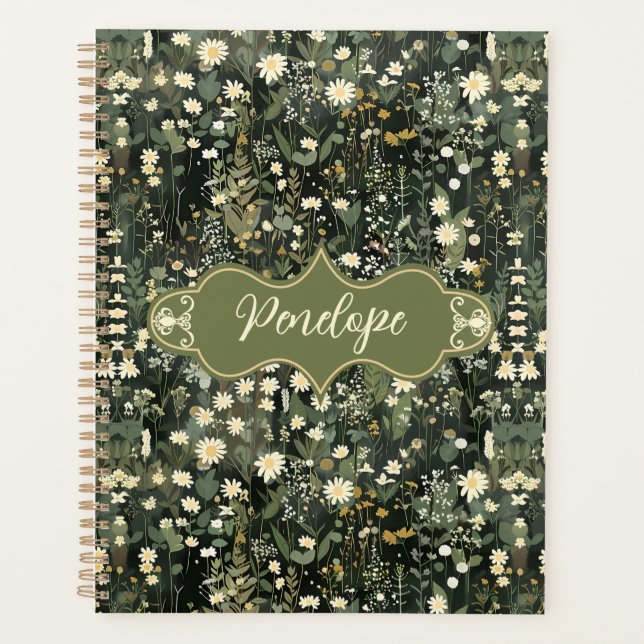 Agenda Penelope Dark Daisy Floral (Frente)