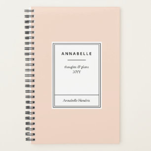 Agenda Pensamentos e Planos 2022 Chic Elegante Rosa Esmag