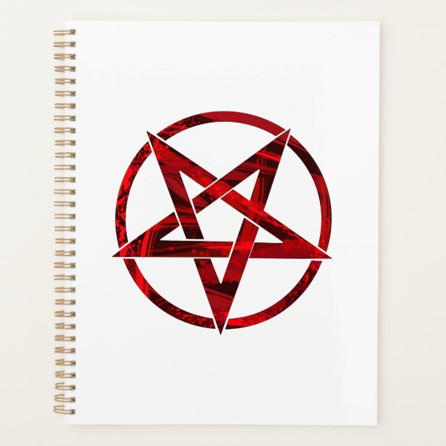 Agenda Pentagrama do diabo vermelho (Frente)