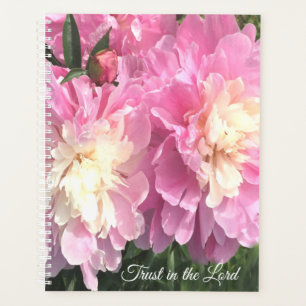 Agenda Peônias cor-de-rosa
