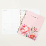 Agenda Peônias de pincel floral refinado Design<br><div class="desc">Peonies Painterly Design de pincel floral refinado com nome</div>