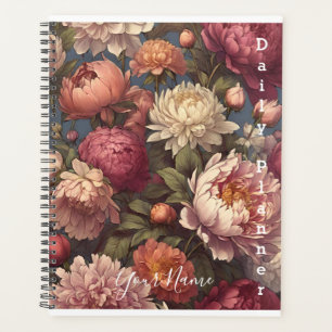 Agenda Peony Flowers Photo Daily Planner - HAMbWG