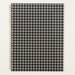 Agenda Pepita Clássica Houndstooth, Cinza Negra<br><div class="desc">Evergreen elegante e clássico padrão de tecido,  apresentando padrão pepita / houndstooth em combinação de preto e cinza.</div>