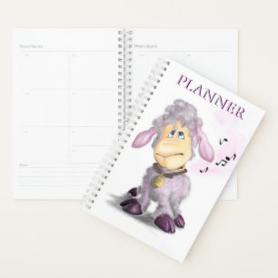 Agenda Pequena Lamb com Bell - Adicione seu texto / nome