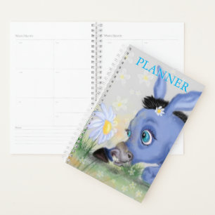 Agenda Pequeno burro e margarida - Adicione seu texto / n
