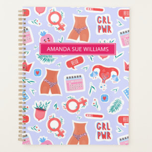 Agenda Período / Ciclo Menstrual - Seu Nome / Monograma