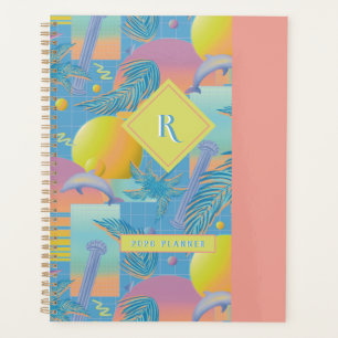 Agenda Periwinkle Summer Vaporwave Sunset e Palm Trees