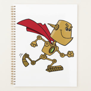 Agenda Personagem de desenho animado super-herói robô cor