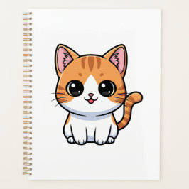 Agenda Personagem de gatinho laranja fofo