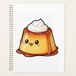Agenda Personagem de Pudim de Caramelo Kawaii Fofo