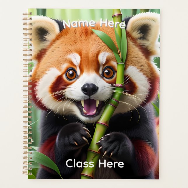 Agenda Personalised Cute Kawaii style Red Panda  (Frente)