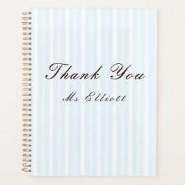 Agenda Personalised Thank You Teacher Notebook 