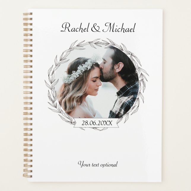 Agenda Personalisierbar Foto Hochzeit (Frente)