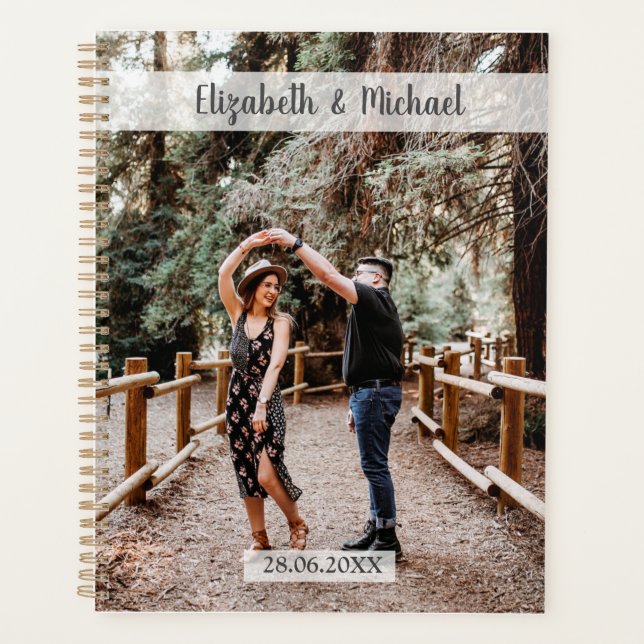 Agenda Personalisierbar Foto Hochzeit (Frente)
