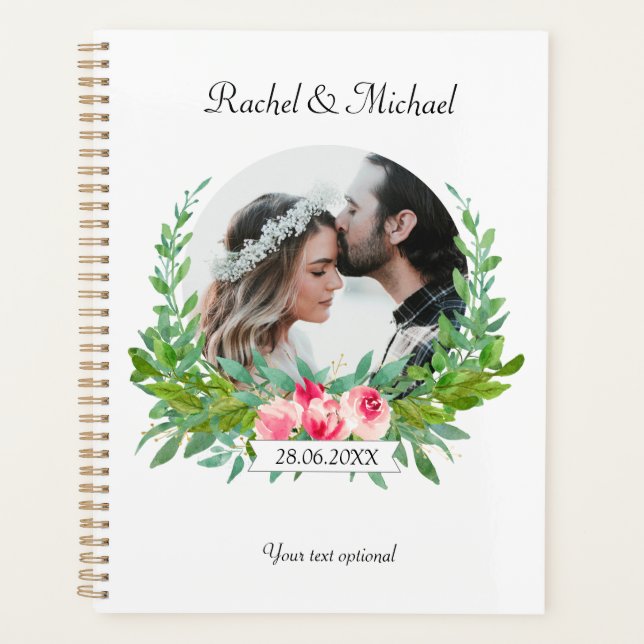 Agenda Personalisierbar Foto Hochzeit (Frente)
