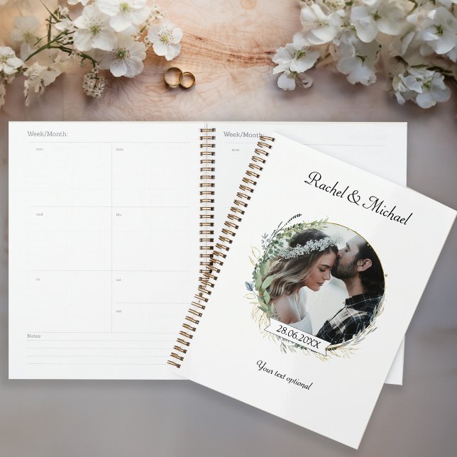Agenda Personalisierbar Foto Hochzeit Planer (Criador carregado)