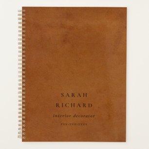 Agenda Personalização da Textura de couro russo moderno e