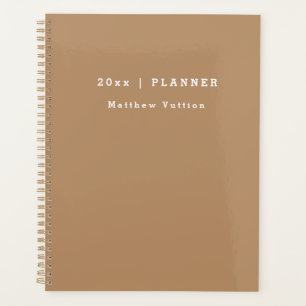 Agenda Personalizado 2024 Brown Semanalmente Mensal