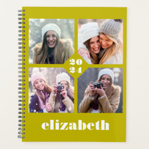 Agenda Personalizado 4-Foto Personalizado Chartreuse 2024