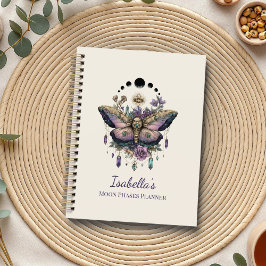 Agenda Personalizado Celestial Mariposa & Fases da Lua Wi