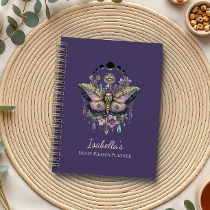 Agenda Personalizado Celestial Mariposa & Fases da Lua Wi