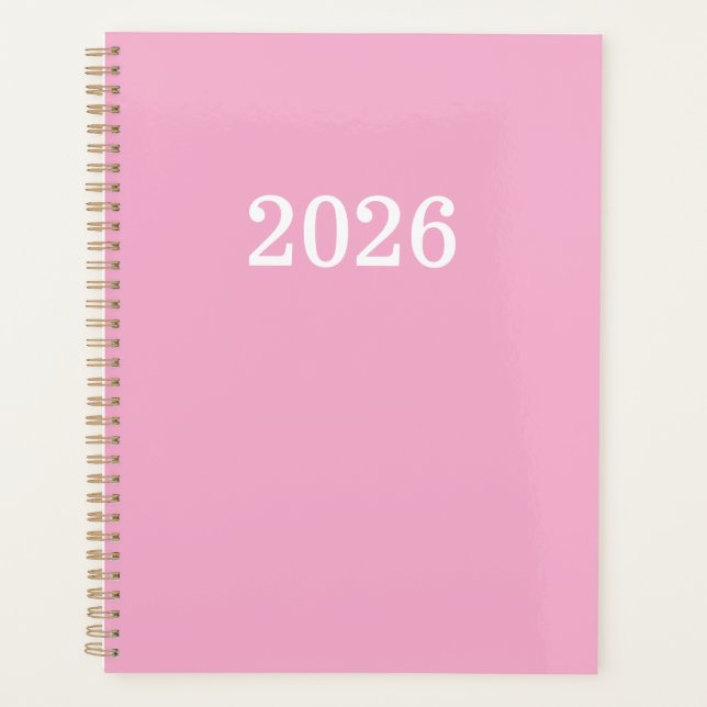 Agenda Personalizado Cor Rosa (Frente)