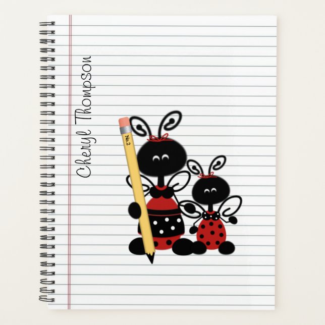 Agenda Personalizado do Professor Ladybug (Frente)