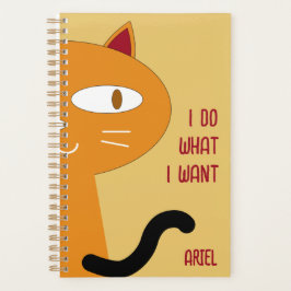 Agenda Personalizado Eu Faço O Que Eu Quero Gato Engraçad