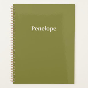 Agenda Personalizado Minimalista Oliva