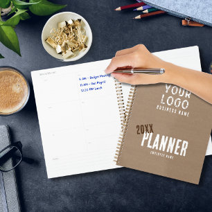 Agenda Personalizado Rustic Charm Kraft Paper Negócios