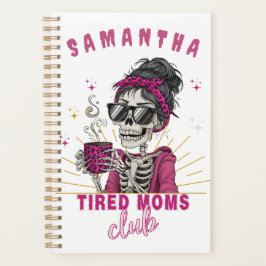 Agenda Personalizado Zombie Coffee Tired Mães Club Quirky