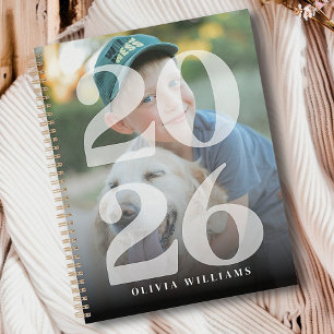 Agenda Personalizar Foto Moderno 2026   Sobreposição bran