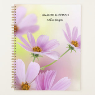 Agenda Personalizar Imagem & Flor Rosa Aquarela